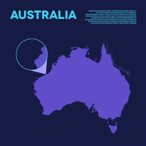 Australia Mapa Vectorial Infográfico — Archivo Imágenes Vectoriales