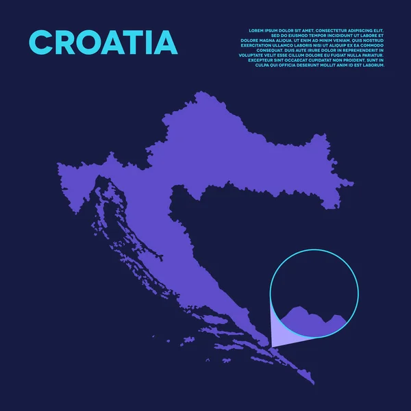 Croatia Infographic Vector Map — Stock Vector