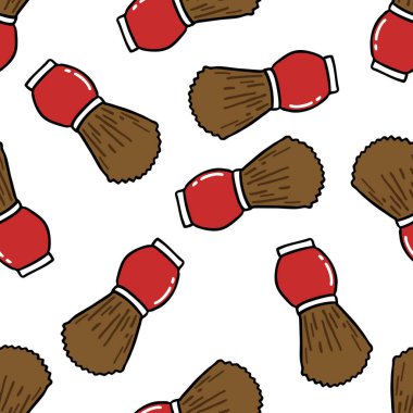 tıraş fırçası sorunsuz doodle desen
