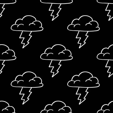 fırtına bulutu sorunsuz doodle desen