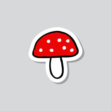 Amanita etiket doodle simgesi