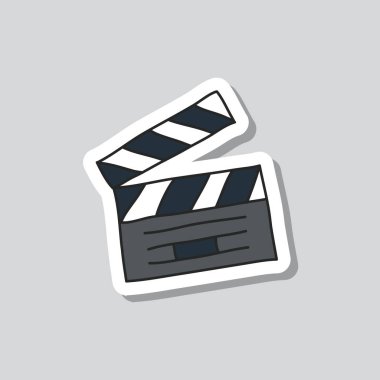 Klaket etiket doodle simgesi