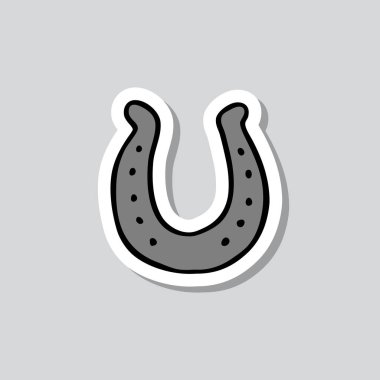 at nalı etiket doodle simgesi