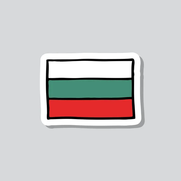 Flag Bulgaria Sticker Doodle Icon — Stock Vector