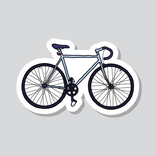 Значок Каракули Фиксированной Передачей Велосипеда — стоковый вектор