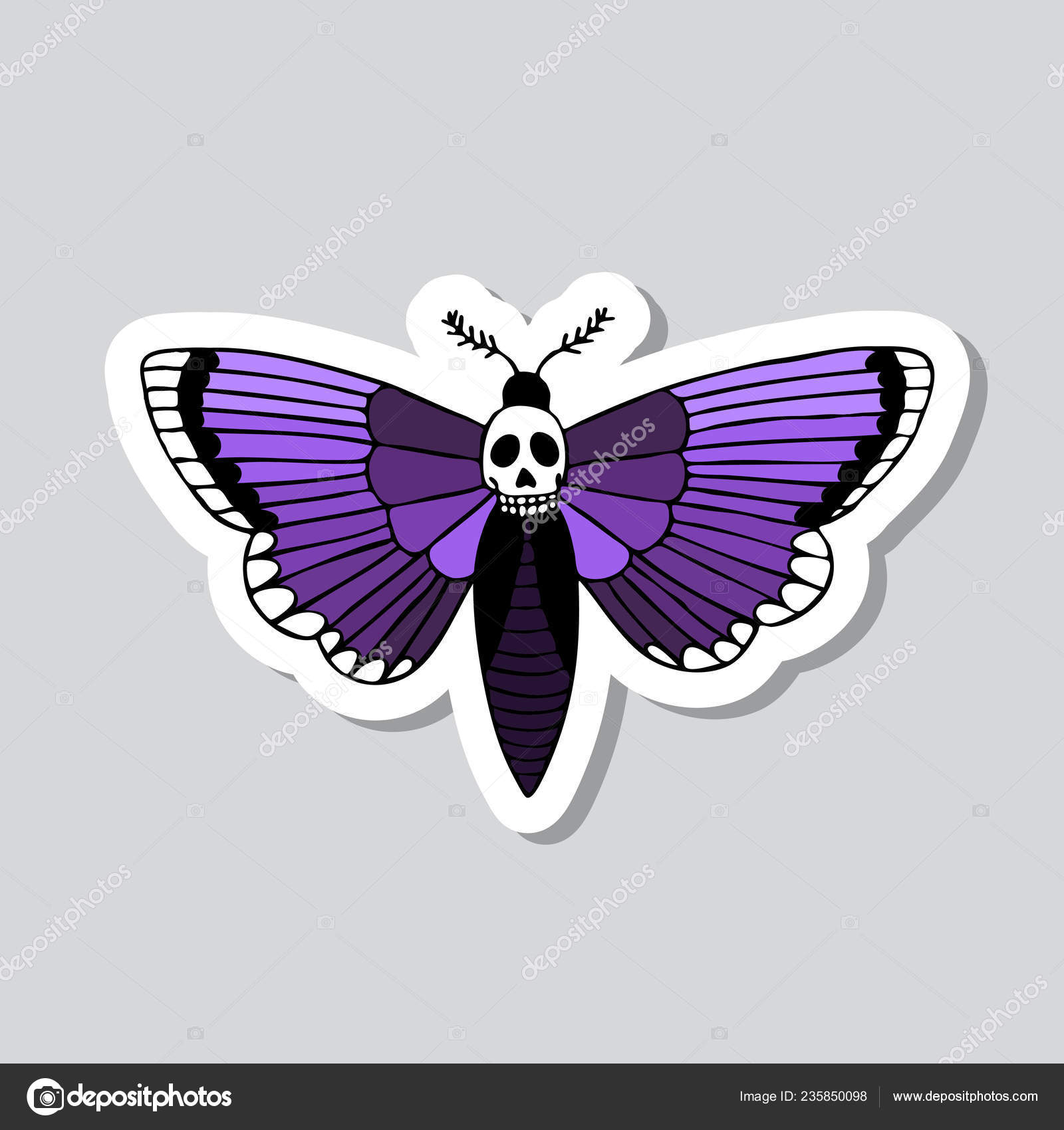 10+ Traditional Death Moth Tattoo Flash Background