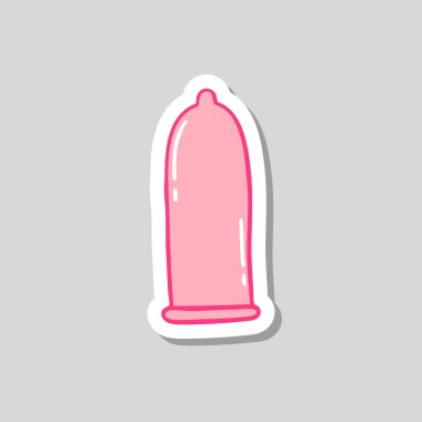 prezervatif etiket doodle simgesi