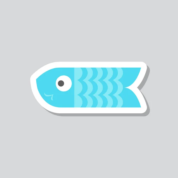 Koinobori Sticker Doodle Pictogram — Stockvector