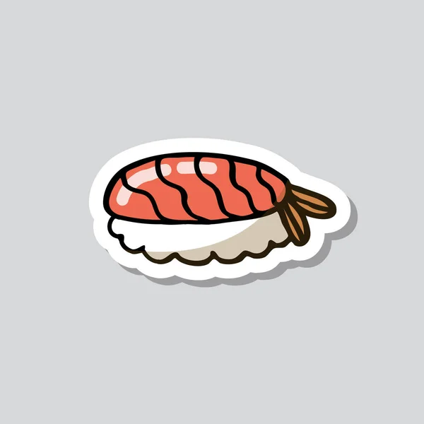 Sushi Adesivo Doodle Ícone — Vetor de Stock