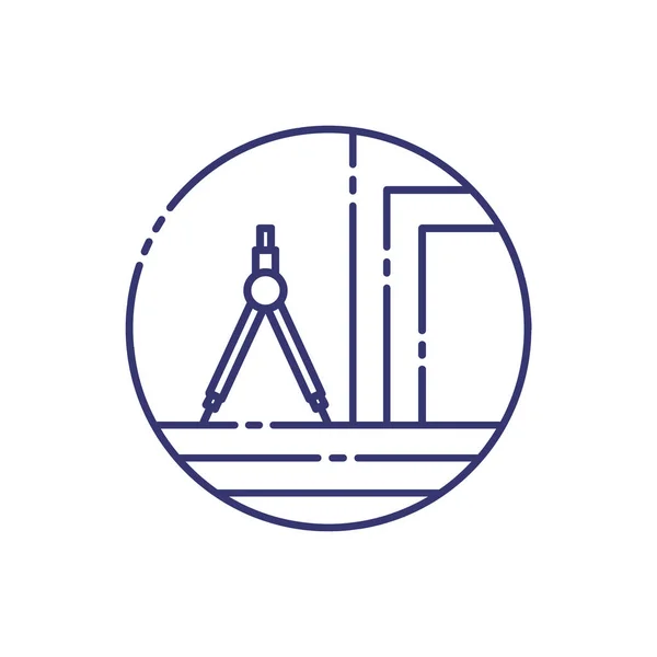 Desenho Ferramenta Logotipo Ícone — Vetor de Stock