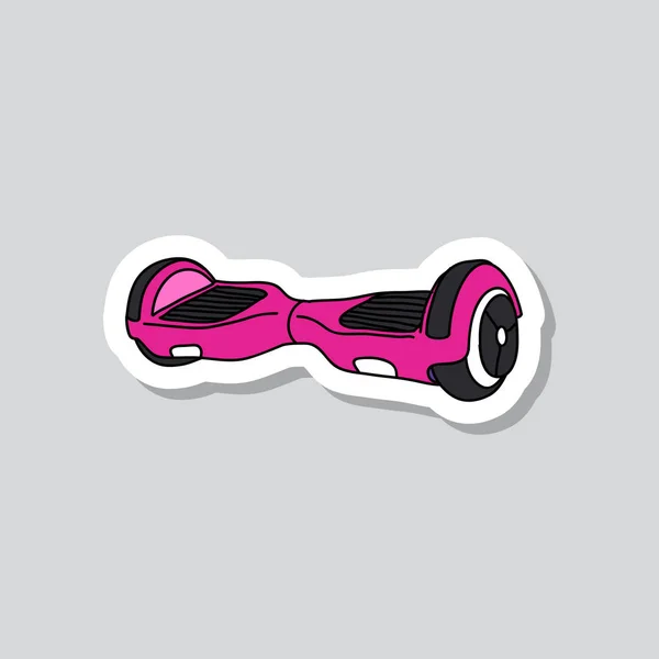 Gyroscooter Doodle Sticker Icon — Stock Vector