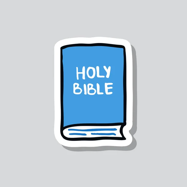 Biblia Doodle Matrica Ikon — Stock Vector