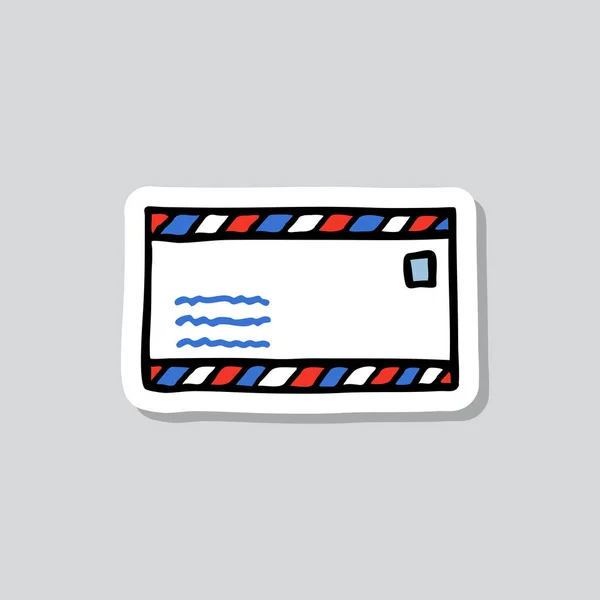 Значок Поштового Каракуля Наклейка — стоковий вектор