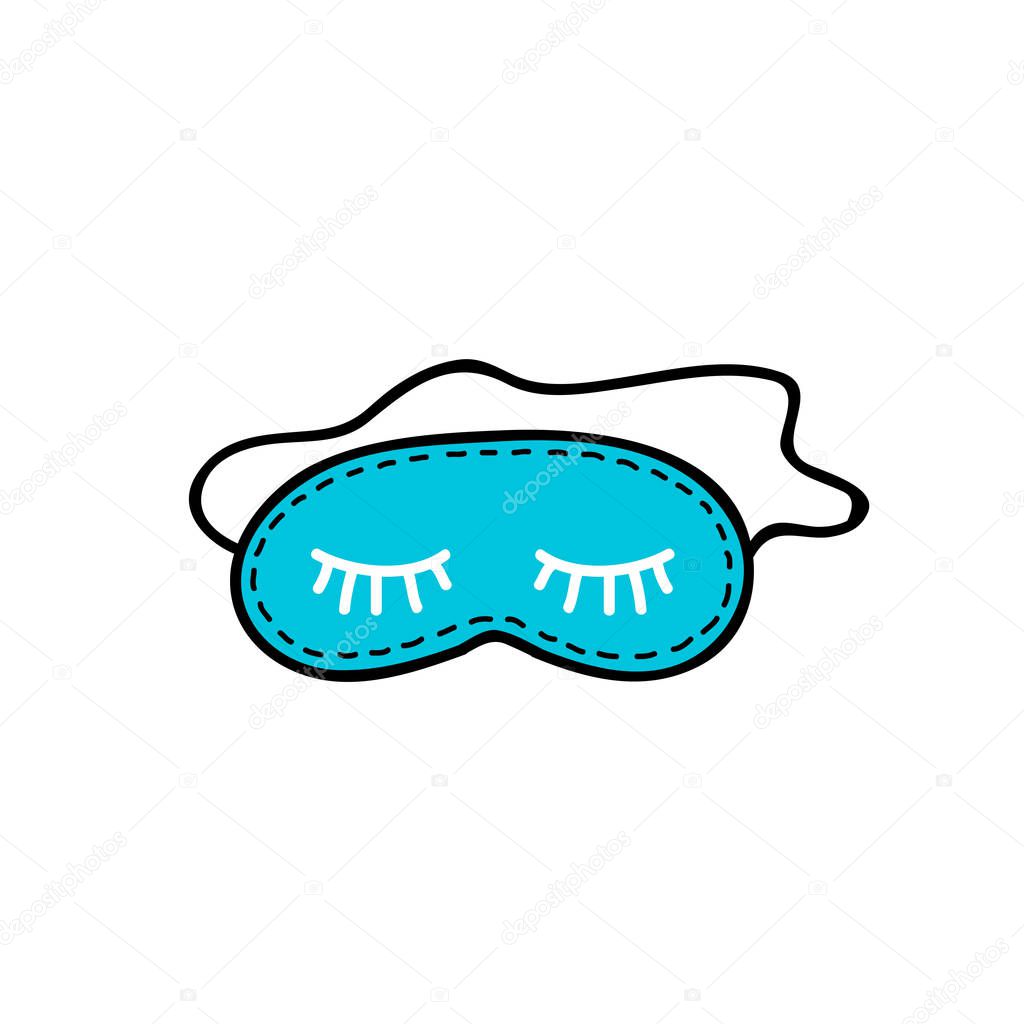 sleep mask doodle icon