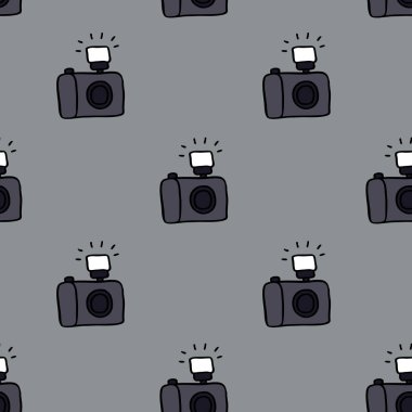 Kamera sorunsuz doodle desen