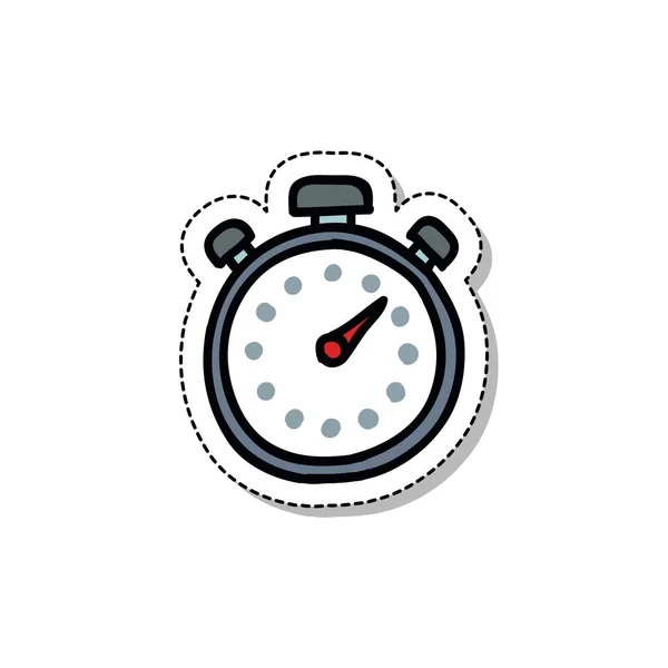 Stopwatch garabato icono de la etiqueta — Archivo Imágenes Vectoriales