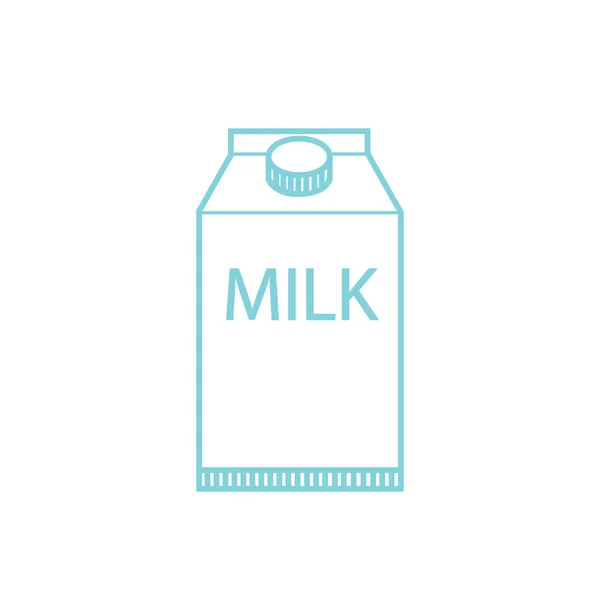 Schachtel Mit Milch Symbol — Stockvektor