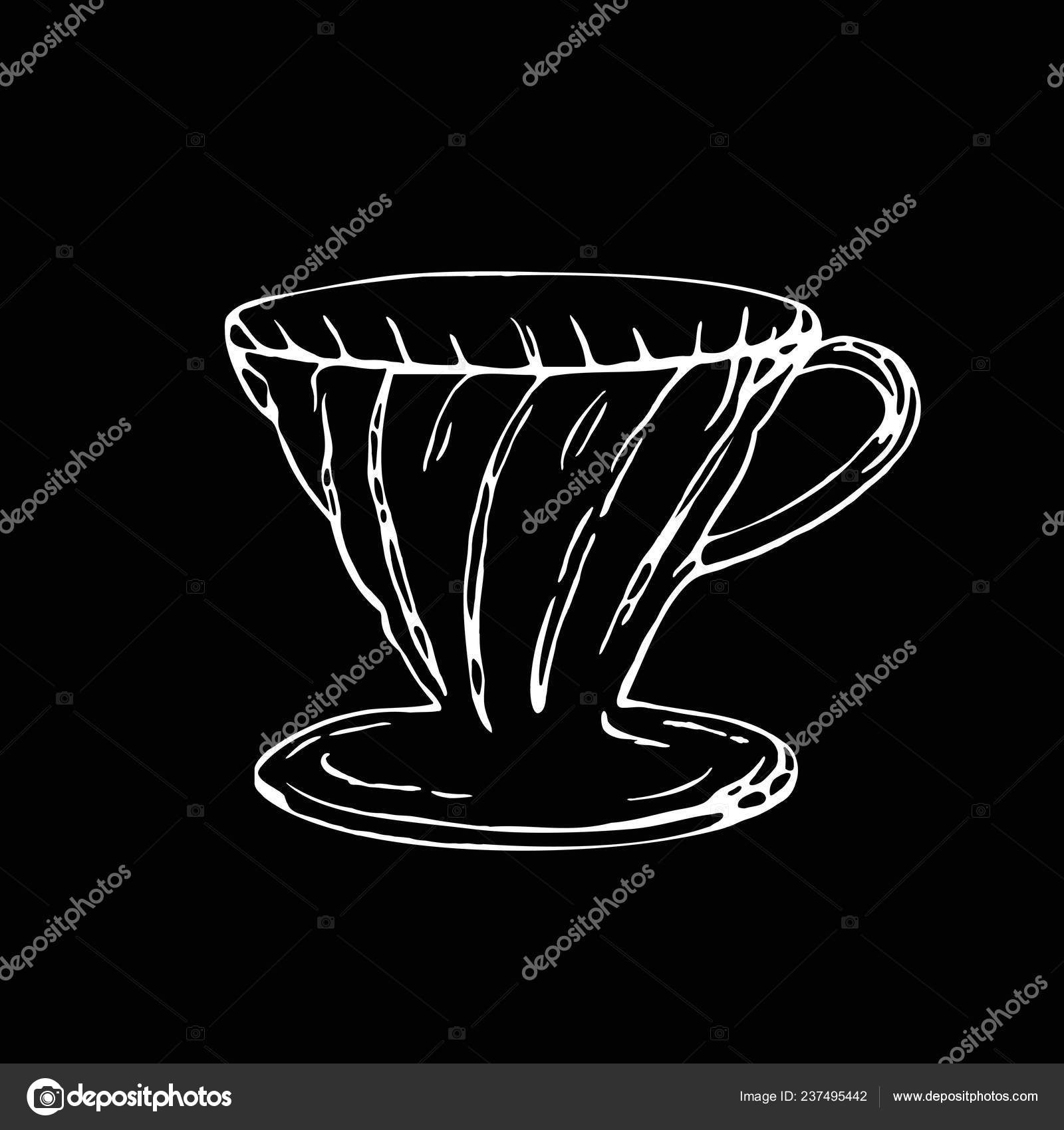 Alternative Coffee Maker Device Brewing Coffee — Stock Vector © pani