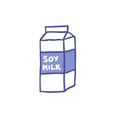 soya sütü doodle simgesi