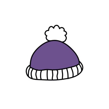 örme şapka doodle simgesi