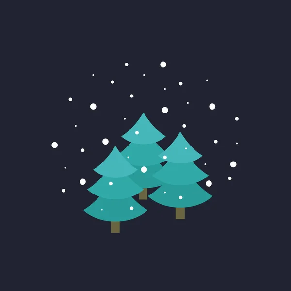Árvores Natal Vetor Ícone — Vetor de Stock