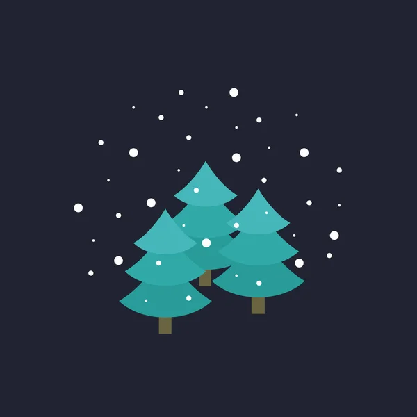 Kerstbomen Vector Pictogram — Stockvector