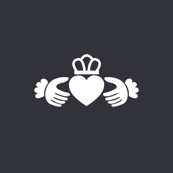 claddagh ring icon. vector illustration