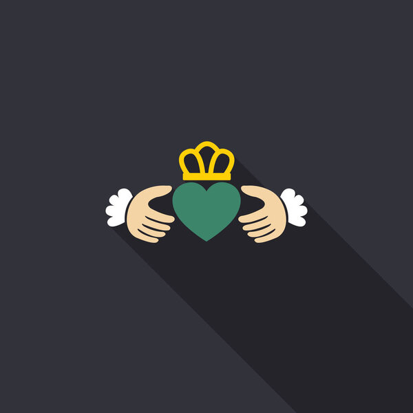 claddagh ring icon. vector illustration