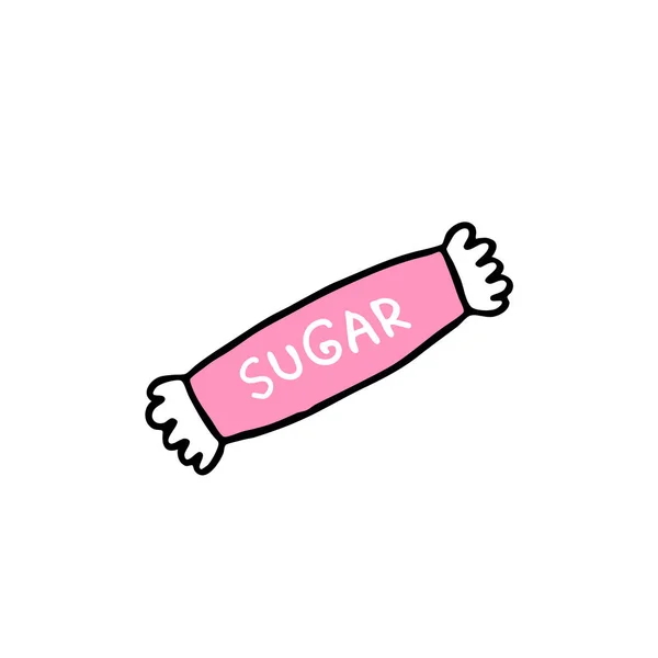Stick Şeker Doodle Simgesi — Stok Vektör