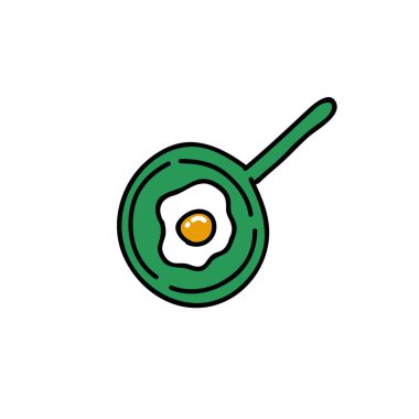 Sahanda yumurta doodle simgesi