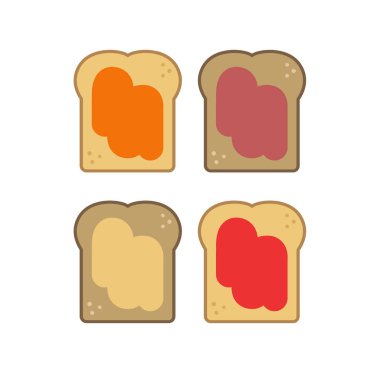 reçel vektör simgesi ile tost