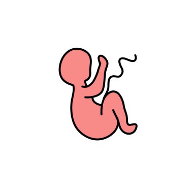 fetus doodle renkli simge
