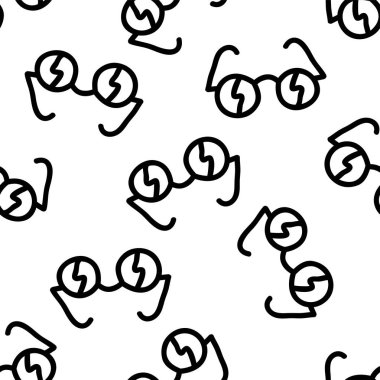 Gözüne gözlük Dikişsiz desen doodle
