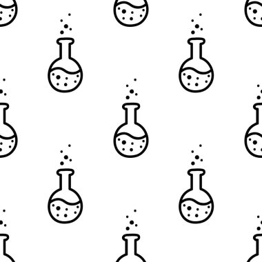 Laboratuvar şişesi sorunsuz doodle desen