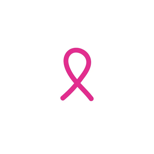 Εικονίδιο Doodle Κορδέλα Ευαισθητοποίησης Του Καρκίνου Του Μαστού — Διανυσματικό Αρχείο