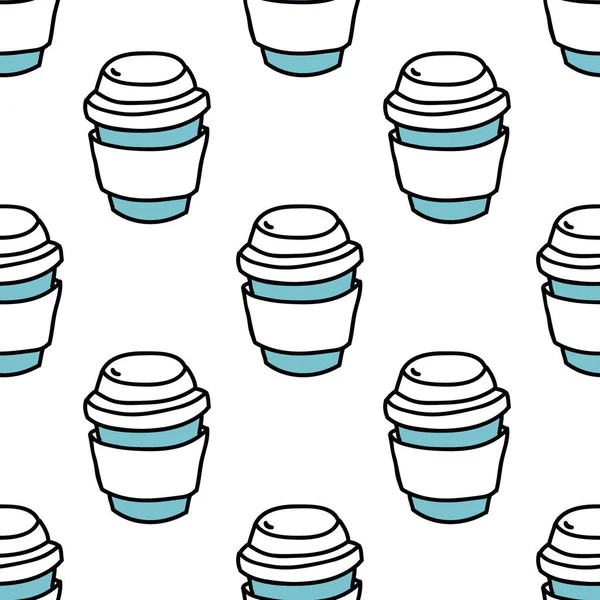 Kahve Kupası sorunsuz doodle desen