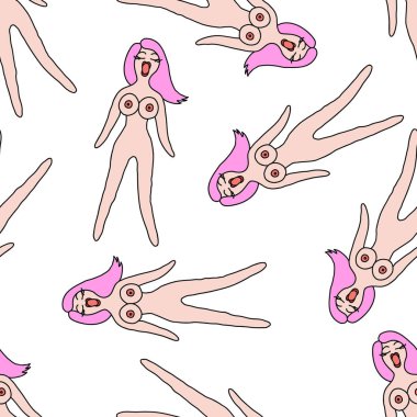 seks bebek sorunsuz doodle desen