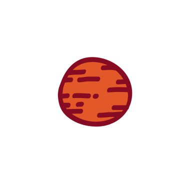 Mars gezegeni doodle simgesi
