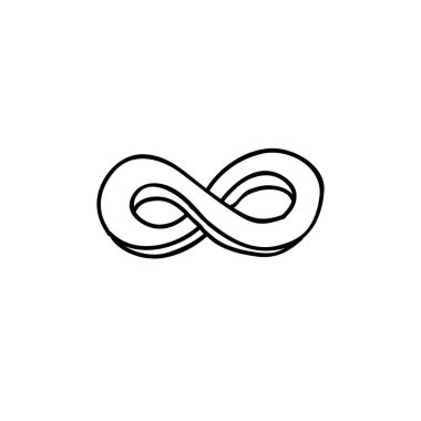 Sonsuzluk işareti simgesi doodle