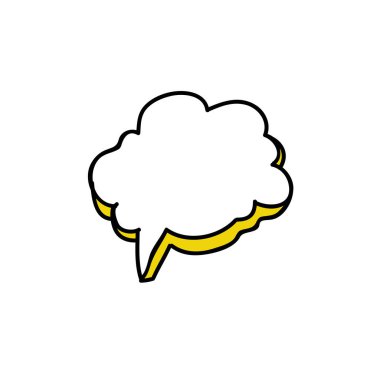 konuşma balonu doodle simgesinin