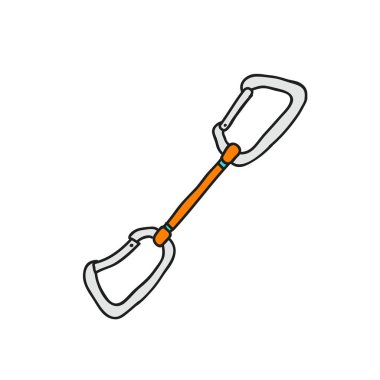 Tırmanma adam doodle simgesi