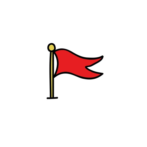 Bandera Garabato Coor Icono — Vector de stock