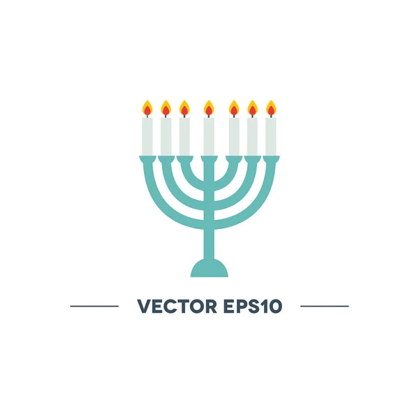 Menorah För Hanukkah Vektor Symbol — Stock vektor