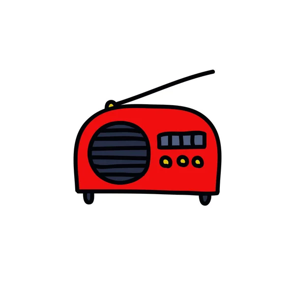 Radio Doodle Farbsymbol — Stockvektor