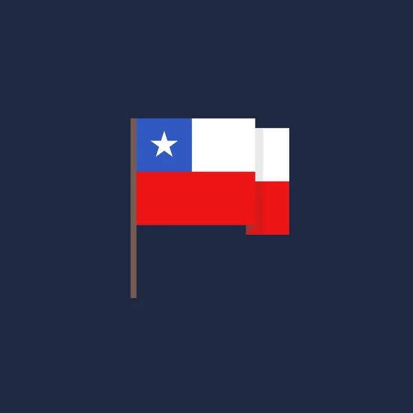 Bandeira Chile Vetor Ícone — Vetor de Stock