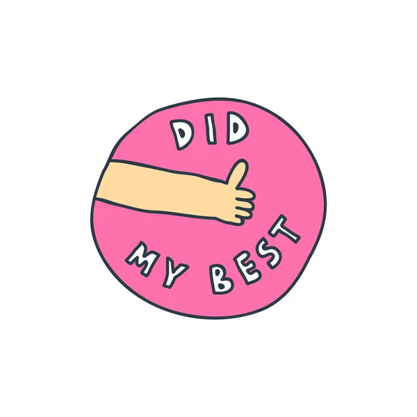 Mijn Best Doodle Sticker — Stockvector