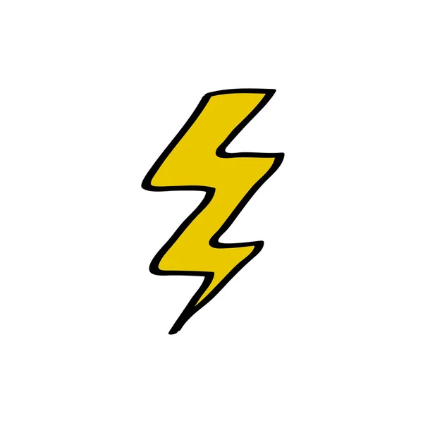 Blitz Doodle Farbsymbol — Stockvektor