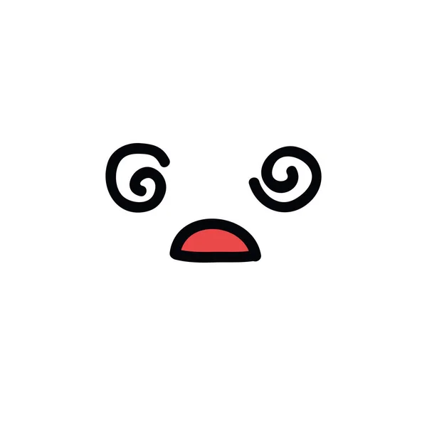 Grappige Emoji Doodle Pictogram — Stockvector