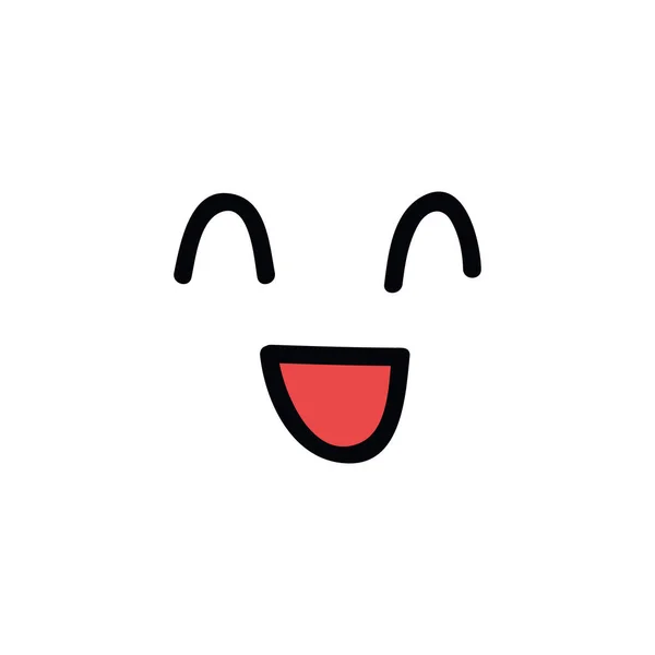 Grappige Emoji Doodle Pictogram — Stockvector