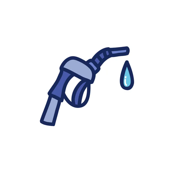 Fuel Filling Pistol Doodle Icon — Stock Vector